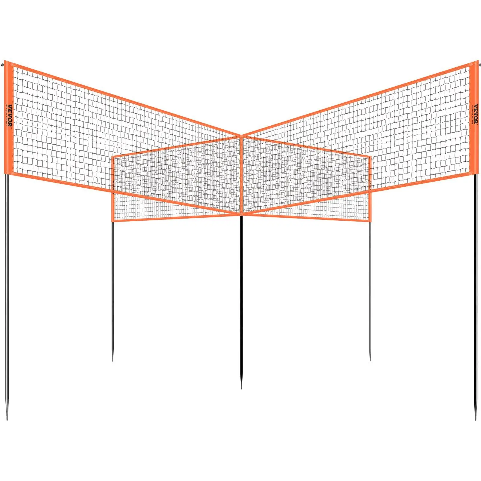 "4-Way Volleyball/Badminton Net – Adjustable Height w/ Carry Bag for Backyard/Beach."
"4-Way Volleyball/Badminton Net – Adjustable Height w/ Carry Bag for Backyard/Beach."