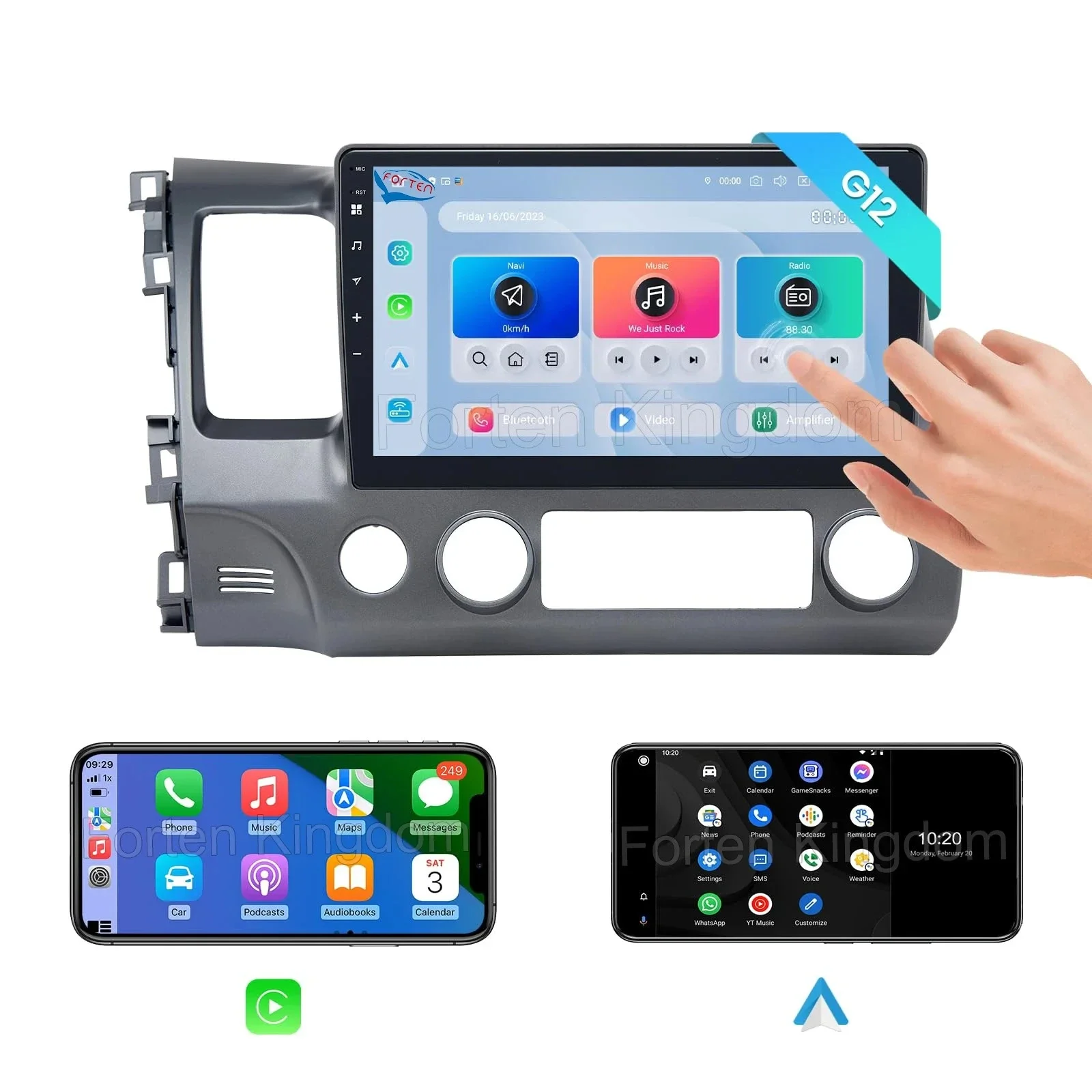 Dasaita 10,2-дюймовый G12 QLED-экран, беспроводной CarPlay и Android Auto, GPS-навигация, стерео головное устройство, автомобильный плеер для Civic 2006-2011
Dasaita 10,2-дюймовый G12 QLED-экран, беспроводной CarPlay и Android Auto, GPS-навигация, стерео головное устройство, автомобильный плеер для Civic 2006-2011