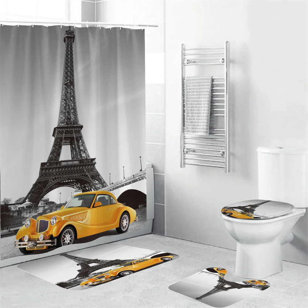 Paris Eiffel Tower Bathroom Shower Curtain set Romantic Paris Tower luxury car Theme Bathroom Set home Decor
Paris Eiffel Tower Bathroom Shower Curtain set Romantic Paris Tower luxury car Theme Bathroom Set home Decor