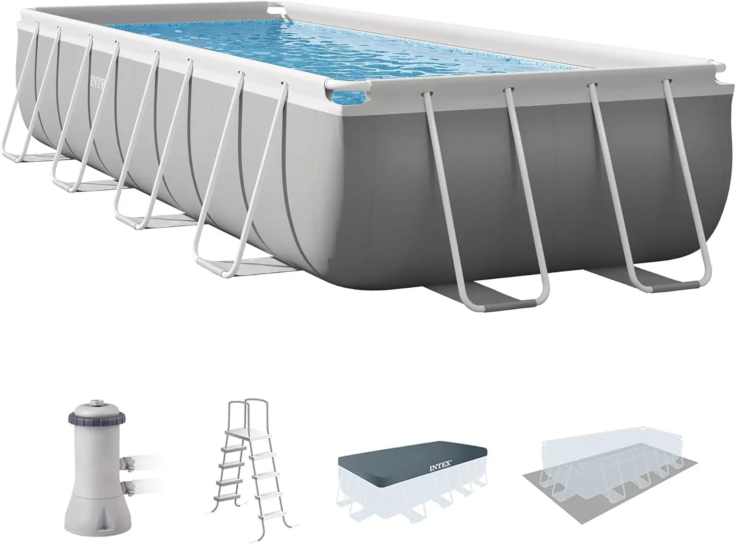 26791EH Prism Frame Premium Rectangular Above Ground Swimming Pool Set: 16ft x 8ft x 42in – Complete Set Includes 1000 GPH Cartridge Filter Pump
26791EH Prism Frame Premium Rectangular Above Ground Swimming Pool Set: 16ft x 8ft x 42in – Complete Set Includes 1000 GPH Cartridge Filter Pump