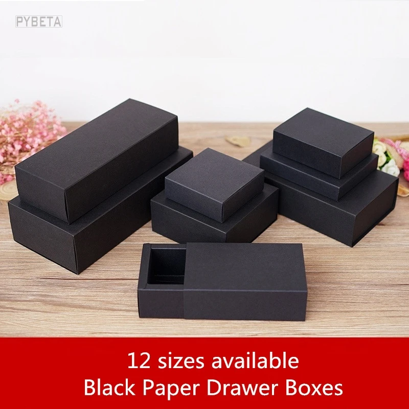 20pcs- 12 sizes available Blank Black Paper Drawer Boxes DIY Handmade Soap Craft Jewel Party Gift Packaging Boxes
20pcs- 12 sizes available Blank Black Paper Drawer Boxes DIY Handmade Soap Craft Jewel Party Gift Packaging Boxes