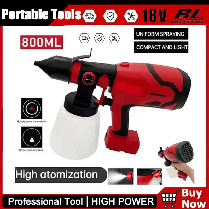 Аккумуляторный электрический краскопульт Milwaukee 800 мл, высокомощный портативный распылитель краски для автомобилей, мебели, стальных покрытий, аэрограф
Аккумуляторный электрический краскопульт Milwaukee 800 мл, высокомощный портативный распылитель краски для автомобилей, мебели, стальных покрытий, аэрограф