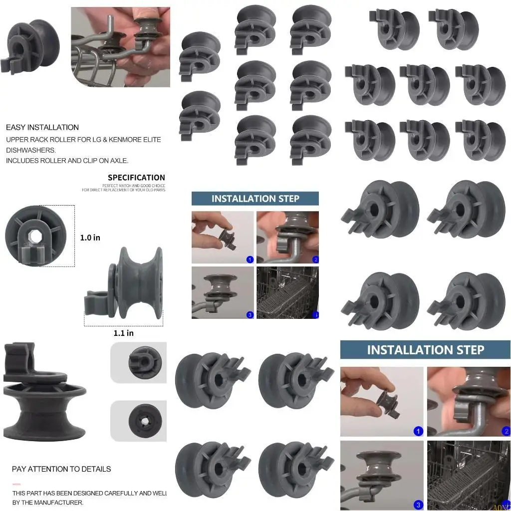 A0NC Dishwasher Rollers Plastic Texture Dishwasher Repair Part for Home Commercial
A0NC Dishwasher Rollers Plastic Texture Dishwasher Repair Part for Home Commercial
