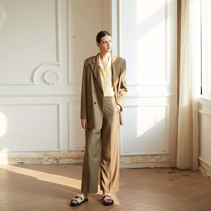 CUISUYUN Independent Salted Cabbage een Suit Set mid Waist Straight Leg Long Pants Women's Busin Casual Trousers
CUISUYUN Independent Salted Cabbage een Suit Set mid Waist Straight Leg Long Pants Women's Busin Casual Trousers