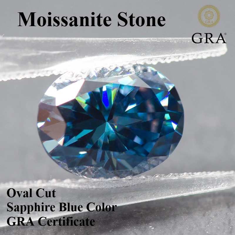 Moissanite Stone Oval Cut Sapphire Blue Color VVS1 High-quality DIY Charms Jewelry Making Main Materials with GRA Certificate
Moissanite Stone Oval Cut Sapphire Blue Color VVS1 High-quality DIY Charms Jewelry Making Main Materials with GRA Certificate