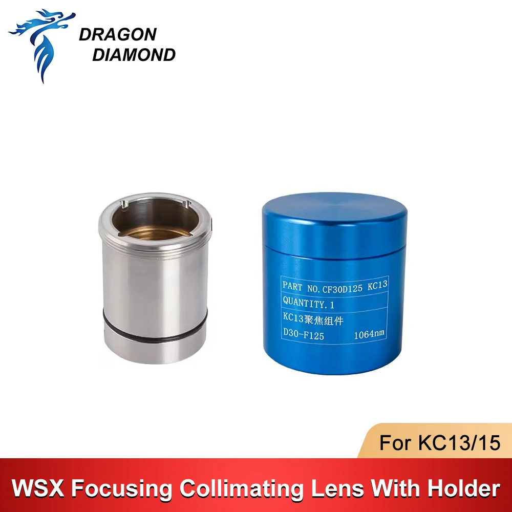 WSX KC13/15 Laser Collimating & Focusing Lens D30 F75 F100 F125 0-3KW with Lens Holder for WSX Fiber Cutting Head
WSX KC13/15 Laser Collimating & Focusing Lens D30 F75 F100 F125 0-3KW with Lens Holder for WSX Fiber Cutting Head