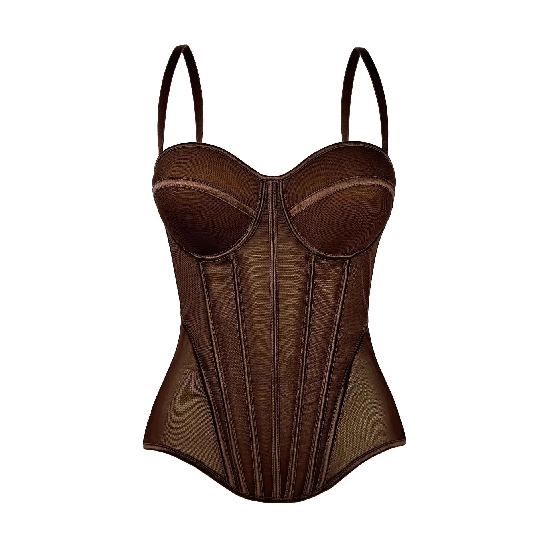 Сексуальный сетчатый топ-бюстье с эффектом корсета и утягивающим эффектом, без спинки, для женщин
Сексуальный сетчатый топ-бюстье с эффектом корсета и утягивающим эффектом, без спинки, для женщин