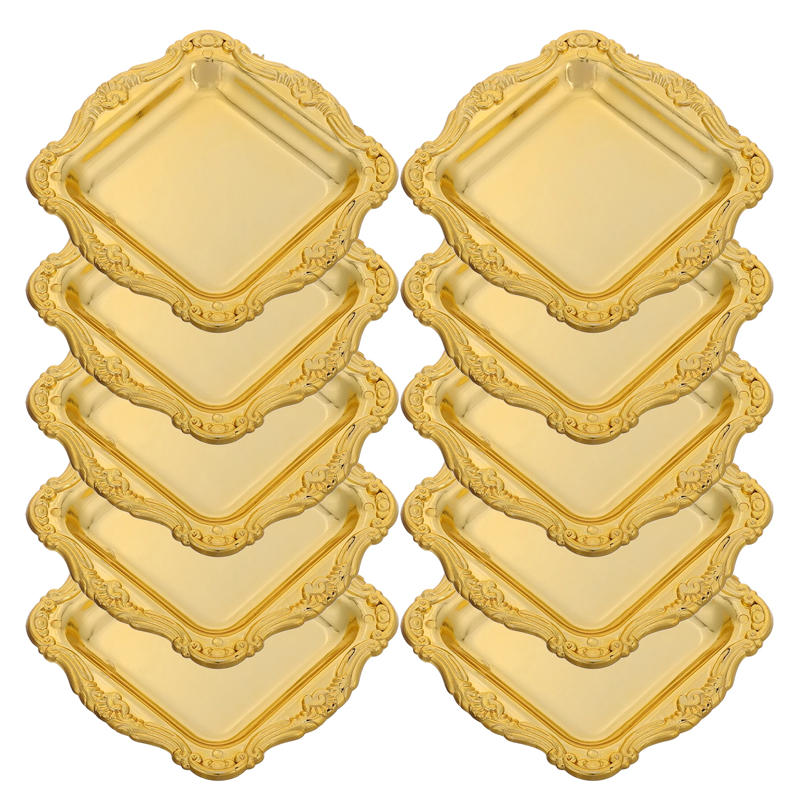 10 Pcs Cake Pan Tray Bridal Shower Plate Display Serving Baroque Candy Mini Platter Pans
10 Pcs Cake Pan Tray Bridal Shower Plate Display Serving Baroque Candy Mini Platter Pans