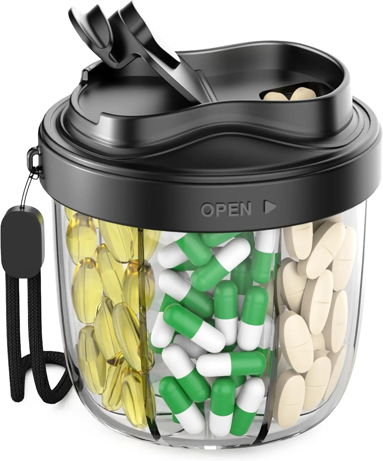 7-Compartment Pill Organizer, Portable Travel Pill Box, Anti-Mix Design, Easy Flip-Top, BPA-Free, Includes 20 Stickers
7-Compartment Pill Organizer, Portable Travel Pill Box, Anti-Mix Design, Easy Flip-Top, BPA-Free, Includes 20 Stickers