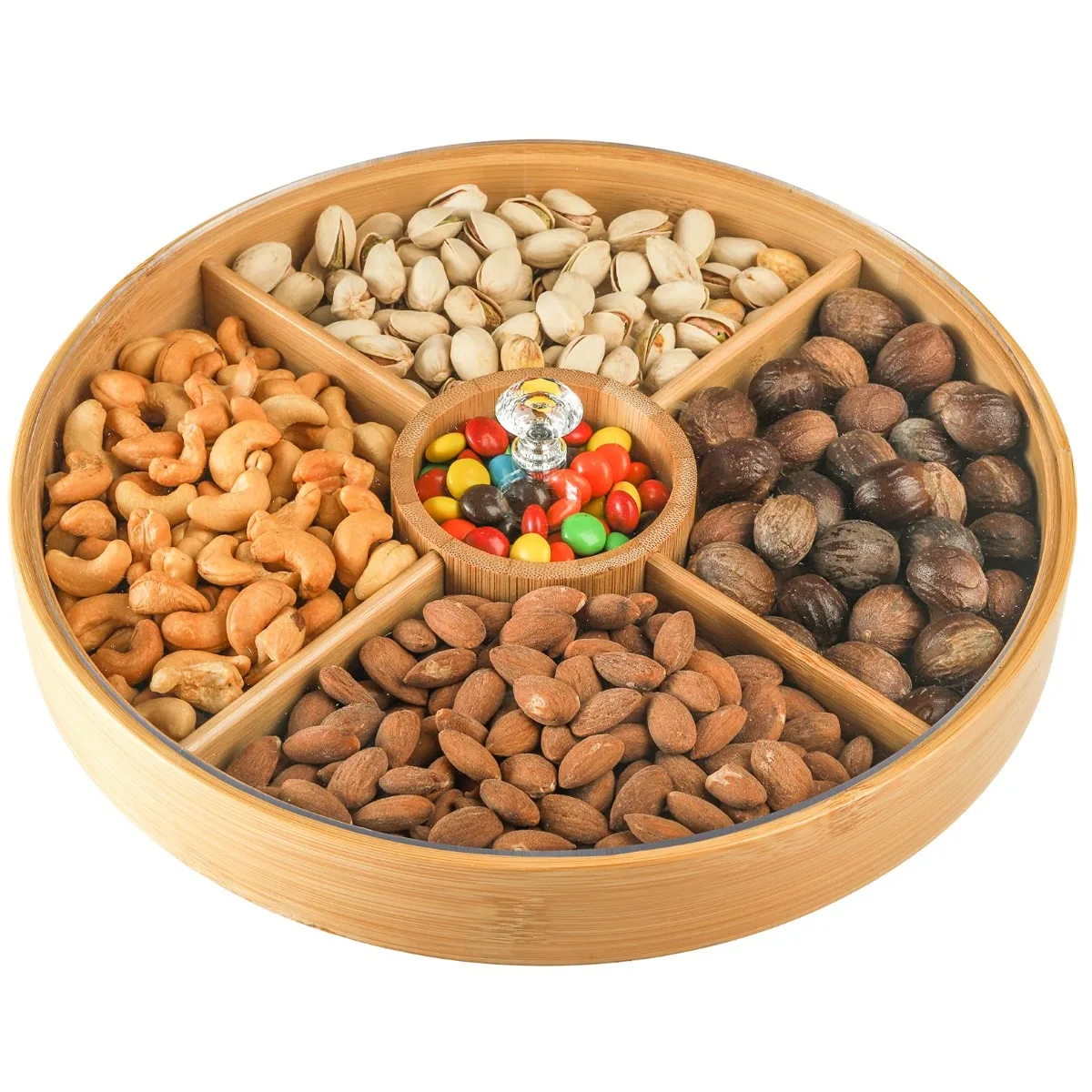 Bamboo Compartment Snack Tray with Airtight Lid Fruit Serving Platter Nuts Candy Charcuterie Board Kitchen Storage OrganizerXL
Bamboo Compartment Snack Tray with Airtight Lid Fruit Serving Platter Nuts Candy Charcuterie Board Kitchen Storage OrganizerXL