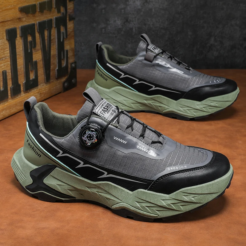 Fashion Green Men's Hiking Sneakers Knob Buckle Designer Climbing Shoes For Man Platform Outdoor Camping Shoes Men Walking Shoes
Fashion Green Men's Hiking Sneakers Knob Buckle Designer Climbing Shoes For Man Platform Outdoor Camping Shoes Men Walking Shoes