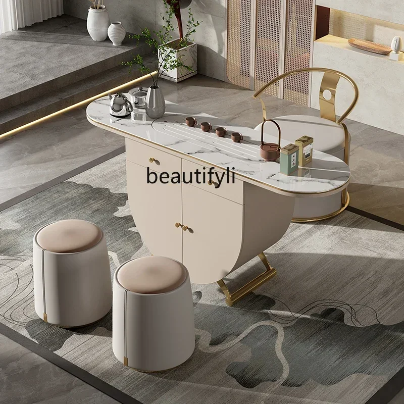Cy56 Light Luxury Tea Table Small Apartment Home Stone Plate Solid Wood Modern Minimalist Tea Table Office Kung Fu Tea Brewing 
Cy56 Light Luxury Tea Table Small Apartment Home Stone Plate Solid Wood Modern Minimalist Tea Table Office Kung Fu Tea Brewing