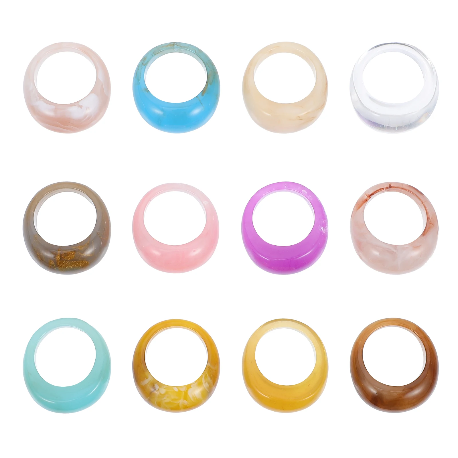 12pcs Rings Vintage Transparent Gift Chic Ring Jewelry One Size Fits All Fashion Jewelry Gift for Party Banquet
12pcs Rings Vintage Transparent Gift Chic Ring Jewelry One Size Fits All Fashion Jewelry Gift for Party Banquet
