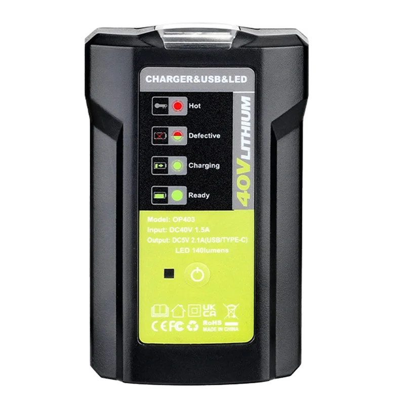Адаптер Внешний 3 Вт с USB для аккумулятора Ryobi 36-40 в, зарядное устройство LUB40V, защита от перезарядки с аварийными лампами постоянного тока
Адаптер Внешний 3 Вт с USB для аккумулятора Ryobi 36-40 в, зарядное устройство LUB40V, защита от перезарядки с аварийными лампами постоянного тока