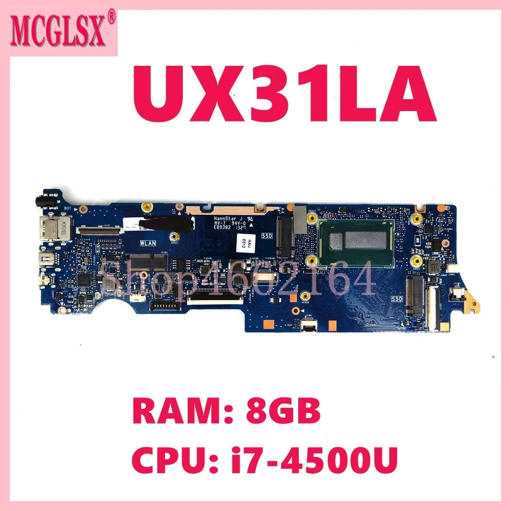 UX31LA With i7-4500U CPU 8GB-RAM Laptop Mainboard For ASUS UX31 UX31L UX31LA UX31LAA BX31LA Motherboard 100% Tested OK
UX31LA With i7-4500U CPU 8GB-RAM Laptop Mainboard For ASUS UX31 UX31L UX31LA UX31LAA BX31LA Motherboard 100% Tested OK