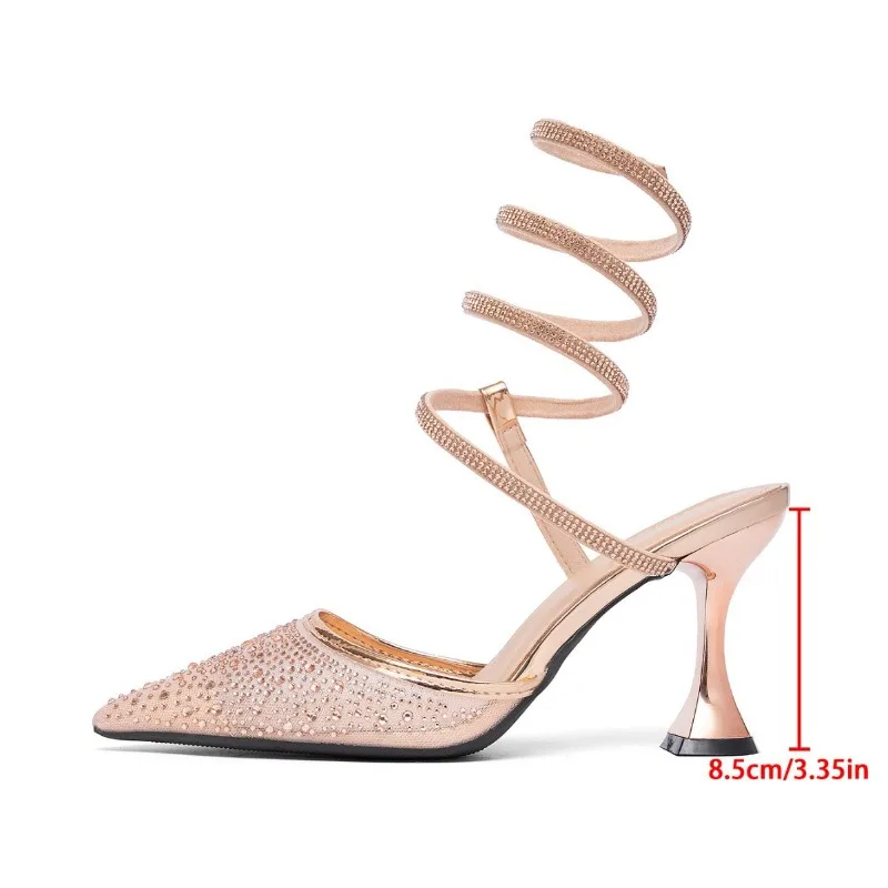 Summer 2026 New Crossbody Punctual Rhinestone Decoration Winding Spring Thin Heel High Heels Sandals Sexy Style PU Roman Sandals
Summer 2026 New Crossbody Punctual Rhinestone Decoration Winding Spring Thin Heel High Heels Sandals Sexy Style PU Roman Sandals