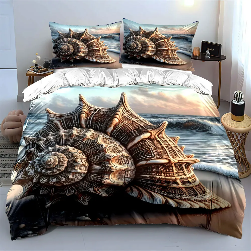 "Seashell Beach Decor Set" Soft Skin-Friendly Bedding Set Includes 1 Duvet Cover And 2 Pillowcase, Gift
"Seashell Beach Decor Set" Soft Skin-Friendly Bedding Set Includes 1 Duvet Cover And 2 Pillowcase, Gift