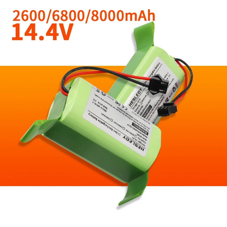 14.4V 2600mAh 6800mAh 8000mAh 4S Battery for Conga Excellence 1092 1190 1790 1990,for IKOHS NETBOT S14 S15 Vacuum Cleaner
14.4V 2600mAh 6800mAh 8000mAh 4S Battery for Conga Excellence 1092 1190 1790 1990,for IKOHS NETBOT S14 S15 Vacuum Cleaner