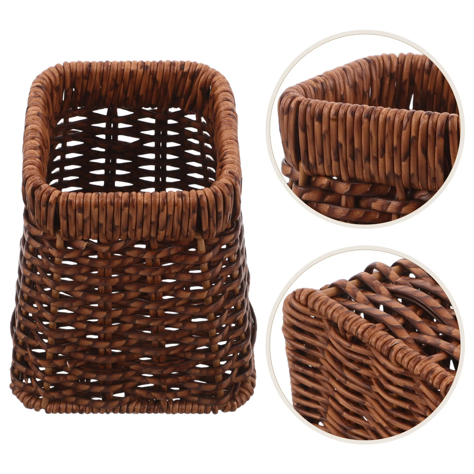 Cutlery Drainer Basket Kitchen Utensil Holder Imitation Rattan Finish Drainage For Forks Spoons Chopsticks Cutlery Storage
Cutlery Drainer Basket Kitchen Utensil Holder Imitation Rattan Finish Drainage For Forks Spoons Chopsticks Cutlery Storage