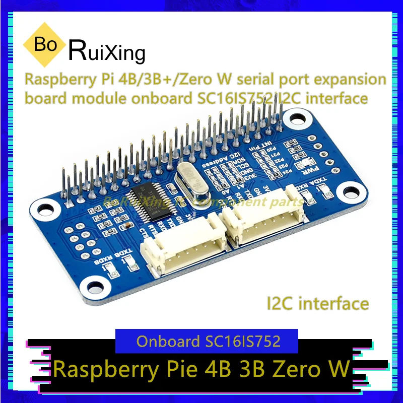Последовательная плата расширения SC16IS752I2C Raspberry Pie 4B/3B +/Zero W, интерфейс модуля, 1 шт./партия
Последовательная плата расширения SC16IS752I2C Raspberry Pie 4B/3B +/Zero W, интерфейс модуля, 1 шт./партия