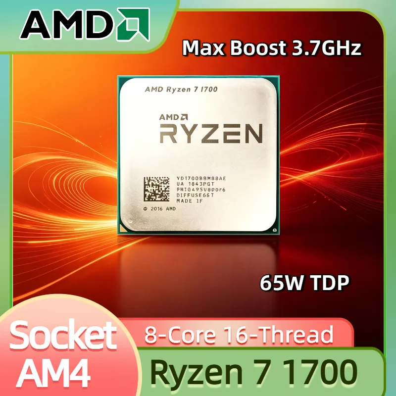 AMD Ryzen 7 1700 R7 1700 3.0GHz 3.7GHz 8 Core 16 Thread CPU 65W Socket AM4 Gaming Processor Tray No Cooler 4K
AMD Ryzen 7 1700 R7 1700 3.0GHz 3.7GHz 8 Core 16 Thread CPU 65W Socket AM4 Gaming Processor Tray No Cooler 4K