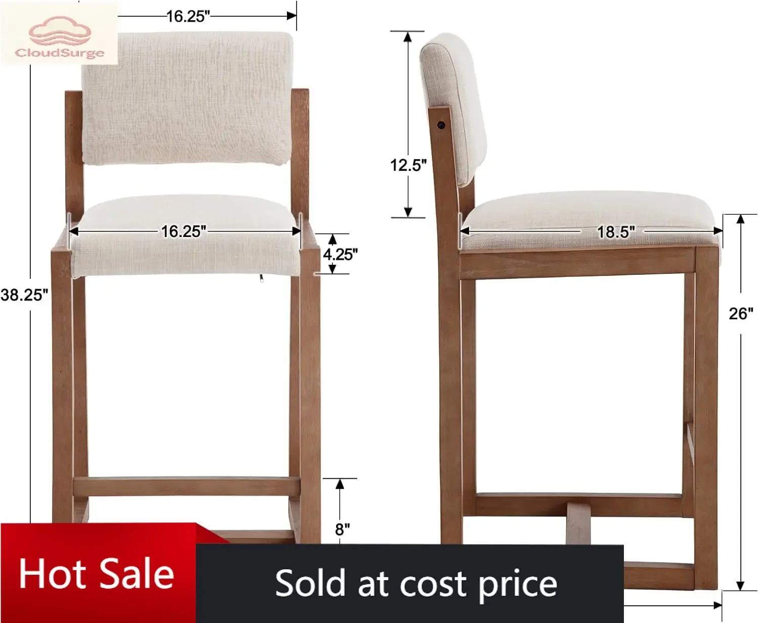 Activity priceMid-Century Bar Stools Set of 2, 26 Inch Modern Counter Stools Linen Fabric Bar Chairs with Backrest Wooden Frame
Activity priceMid-Century Bar Stools Set of 2, 26 Inch Modern Counter Stools Linen Fabric Bar Chairs with Backrest Wooden Frame