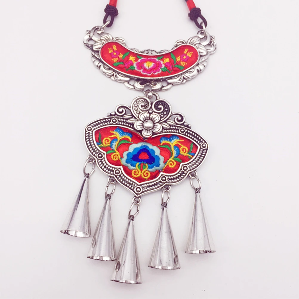 Pendant Necklace Embroidery Ethnic Personality Attractive Bohemia Jewelry Embroidered 
Pendant Necklace Embroidery Ethnic Personality Attractive Bohemia Jewelry Embroidered