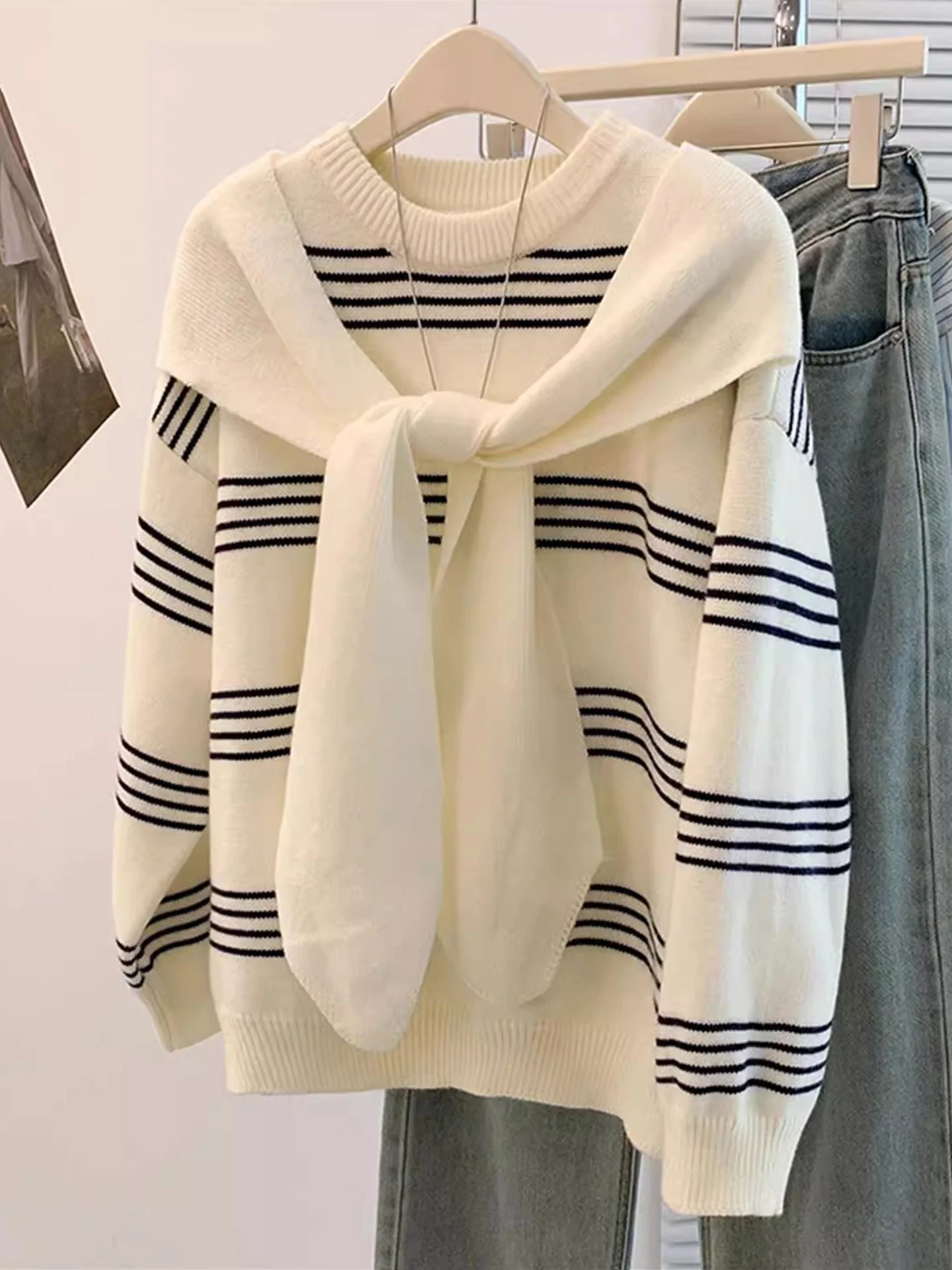 Ele Naval Collar Striped Long Sve Women's Knitted Sweater Large Size Autumn Winter Faion Casual Sle Soft Fabric
Ele Naval Collar Striped Long Sve Women's Knitted Sweater Large Size Autumn Winter Faion Casual Sle Soft Fabric