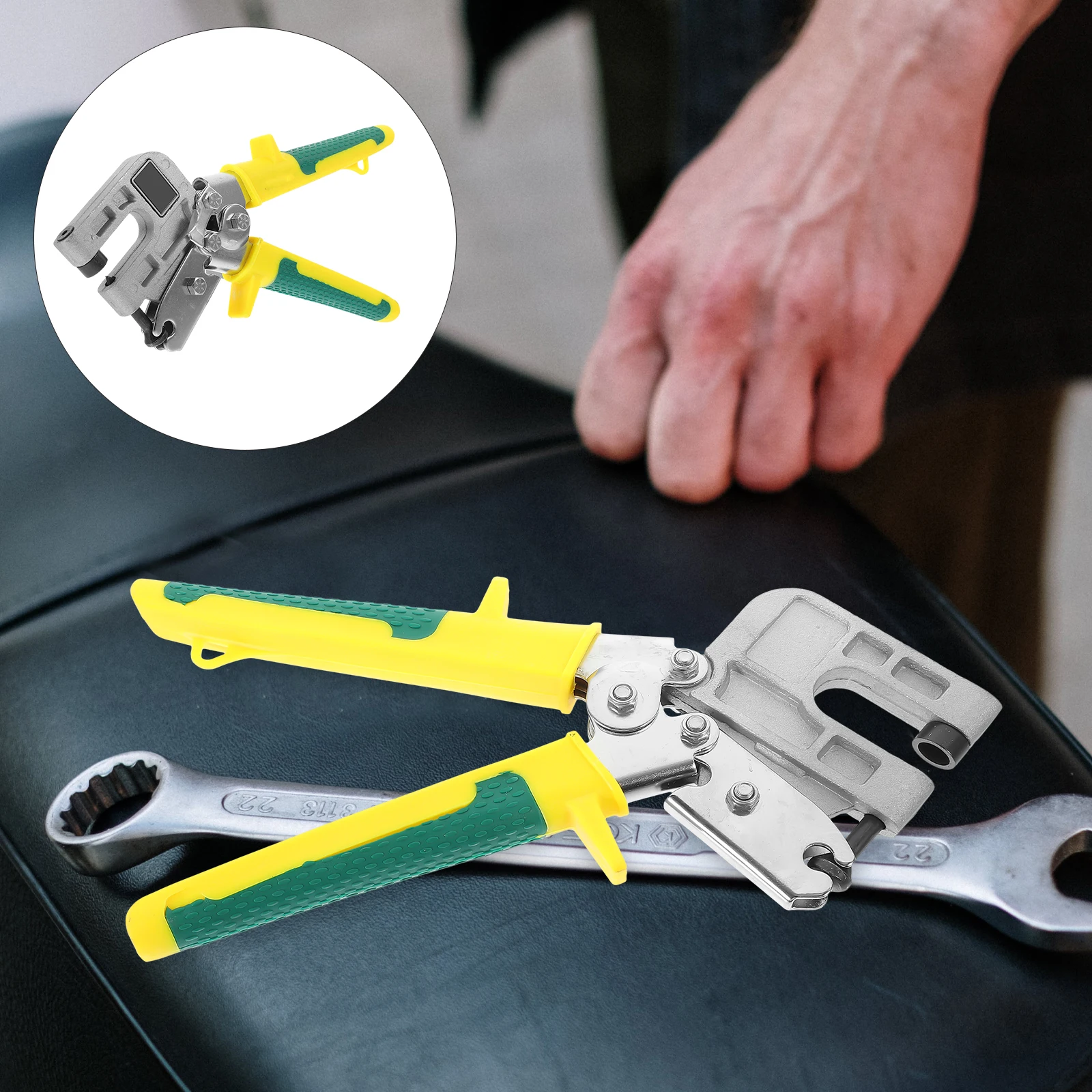 One-handed Stud Crimper Tool Drywall Keel Fastening Ergonomic Handle Metal Sheet Connector Punching Pliers Clamp Steel Grid Wire
One-handed Stud Crimper Tool Drywall Keel Fastening Ergonomic Handle Metal Sheet Connector Punching Pliers Clamp Steel Grid Wire