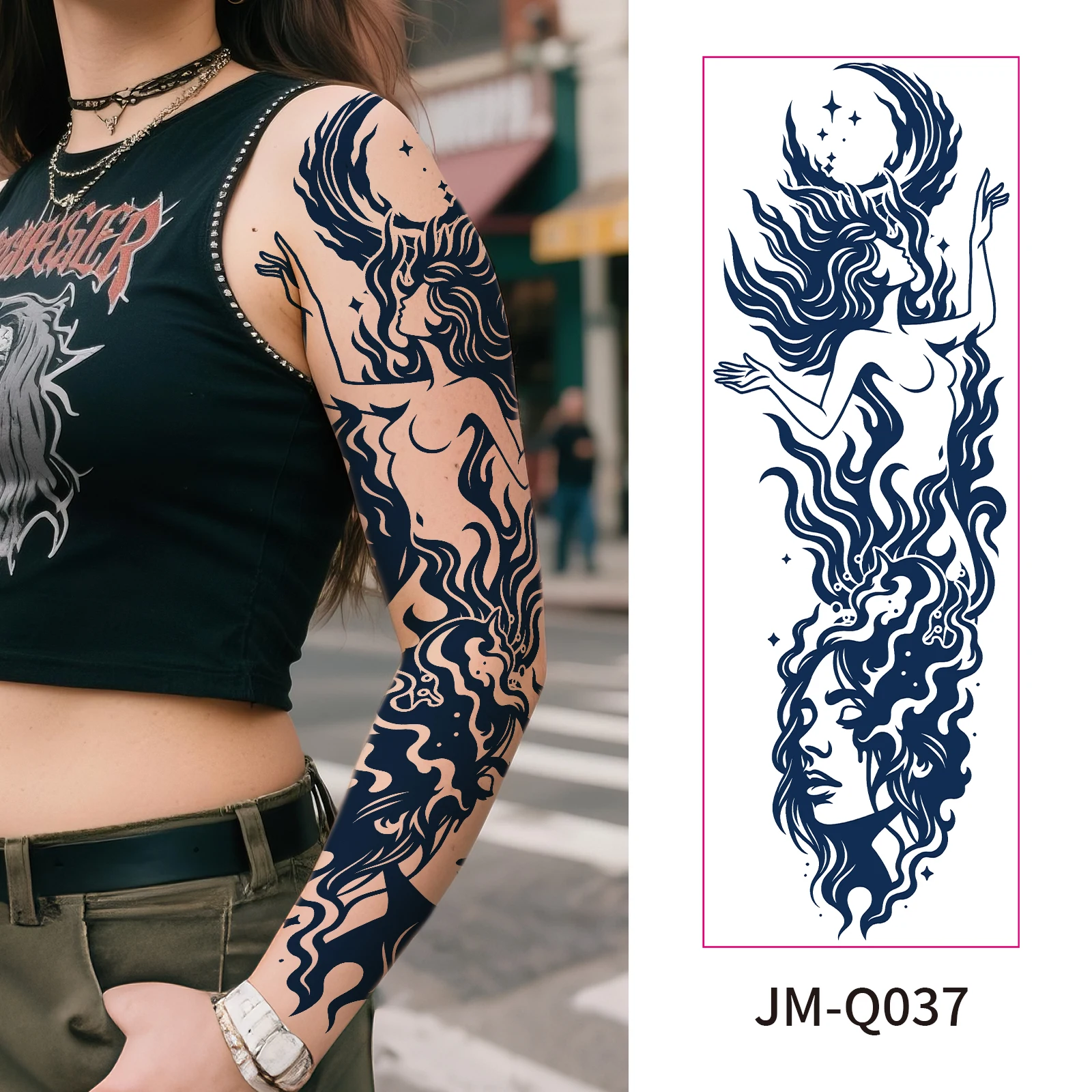 Herbal Fruit Juice Non Reflective 2 Week Long Lasting Water Transfer Semi Permanent Tattoo Sticker Full Arm Sleeve
Herbal Fruit Juice Non Reflective 2 Week Long Lasting Water Transfer Semi Permanent Tattoo Sticker Full Arm Sleeve