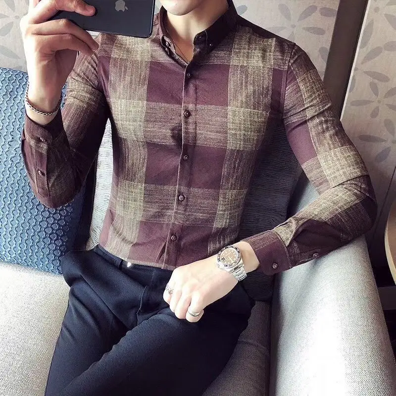 2026 New Men's Long Sleeve Plaid Shirt Spring Autumn Stylish Casual Slim Fit Korean British Fashion Business Shirt
2026 New Men's Long Sleeve Plaid Shirt Spring Autumn Stylish Casual Slim Fit Korean British Fashion Business Shirt