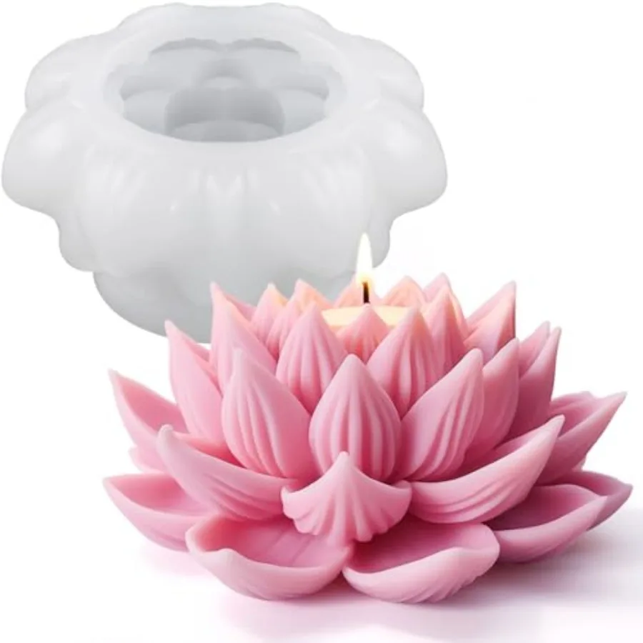3D Lotus Candle Molds for Candle Making Supplies Flower Silicone Mold for Scented Candles Soap Making DIY Plaster Aromatherapy
3D Lotus Candle Molds for Candle Making Supplies Flower Silicone Mold for Scented Candles Soap Making DIY Plaster Aromatherapy