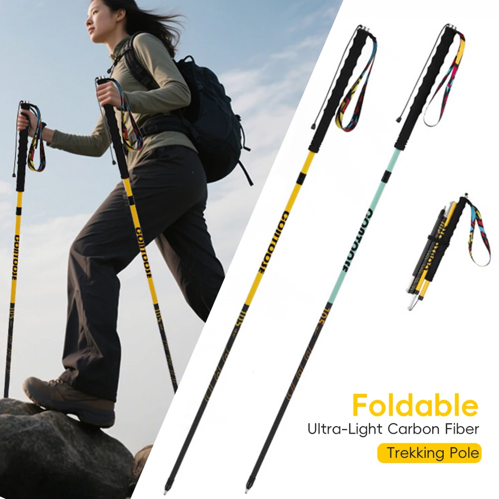 2026 New Ultra Light Carbon Fiber Trekking Pole Foldable Design Professional Hiking Trail Running Walking Stick 105-125CM Length
2026 New Ultra Light Carbon Fiber Trekking Pole Foldable Design Professional Hiking Trail Running Walking Stick 105-125CM Length