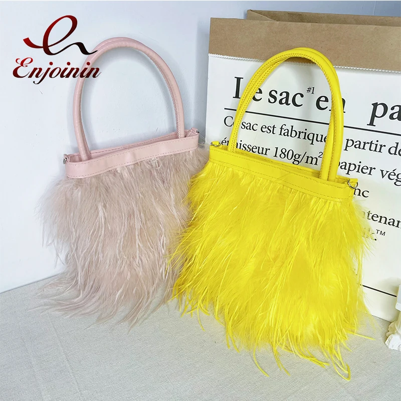 Luxury Ostrich Feather Purses and Handbags for Women Designer Party Clutch Pearl Chain Shoulder Bag Female Tote Bag Wedding Bag
Luxury Ostrich Feather Purses and Handbags for Women Designer Party Clutch Pearl Chain Shoulder Bag Female Tote Bag Wedding Bag