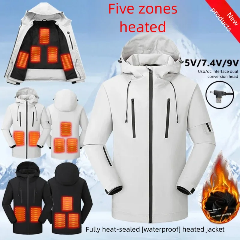 5 Areas New Men USB Electric Heated Padded Jacket Winter Fleece-Lined Smart Heating Jacket Outdoor Self Heating Windbreaker Coat
5 Areas New Men USB Electric Heated Padded Jacket Winter Fleece-Lined Smart Heating Jacket Outdoor Self Heating Windbreaker Coat