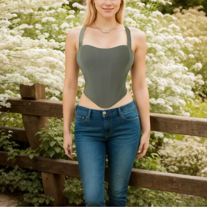 Soft Mesh Solid Color Corset Top Ladies Wide Strap Sweetheart Short Waist Shaping Party Camisole
Soft Mesh Solid Color Corset Top Ladies Wide Strap Sweetheart Short Waist Shaping Party Camisole