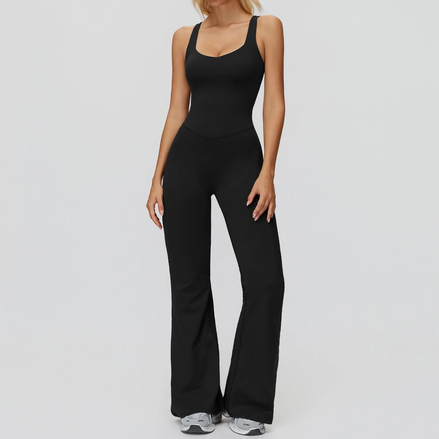 Jumpsuits Women Yoga Set Cross back beauty Slightly Flared wide leg Jumpsuit Gym Workout Tracksuit One-Piece Running suit
Jumpsuits Women Yoga Set Cross back beauty Slightly Flared wide leg Jumpsuit Gym Workout Tracksuit One-Piece Running suit