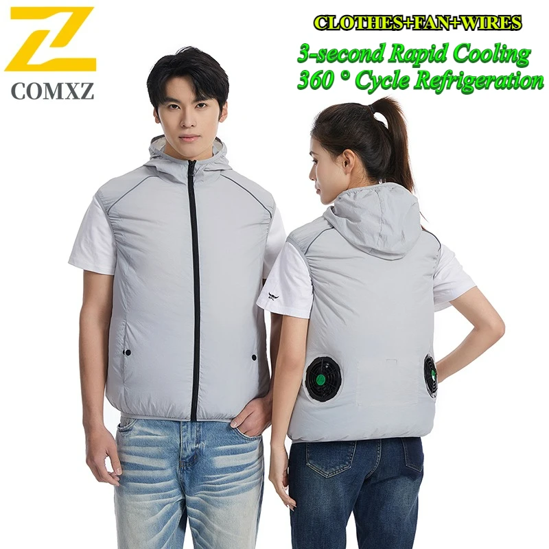 New Sleeveless Fan Ice Vest Men Multifunctional Hooded Refrigeration Air Conditioning Clothes Couples Work Fishing Cooling Vests
New Sleeveless Fan Ice Vest Men Multifunctional Hooded Refrigeration Air Conditioning Clothes Couples Work Fishing Cooling Vests