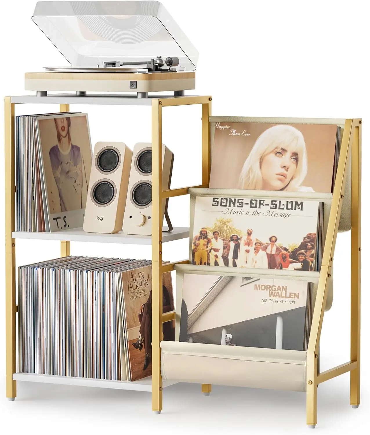 Record Player Stand, Turntable Stand with 3-Tier Vinyl Record Storage, Record Player Table 200 Albums, End Table with Vinyl Disp
Record Player Stand, Turntable Stand with 3-Tier Vinyl Record Storage, Record Player Table 200 Albums, End Table with Vinyl Disp