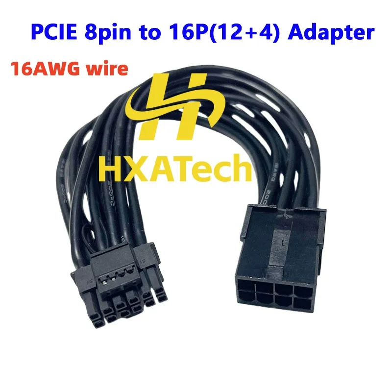HXATech- 16AWG silicone wire PCIE 8pin Female to 12VHPWR PCIE5.0 Video Card Power Cable 20cm CPU 8pin to 16P 12+4P for 4090 L20
HXATech- 16AWG silicone wire PCIE 8pin Female to 12VHPWR PCIE5.0 Video Card Power Cable 20cm CPU 8pin to 16P 12+4P for 4090 L20