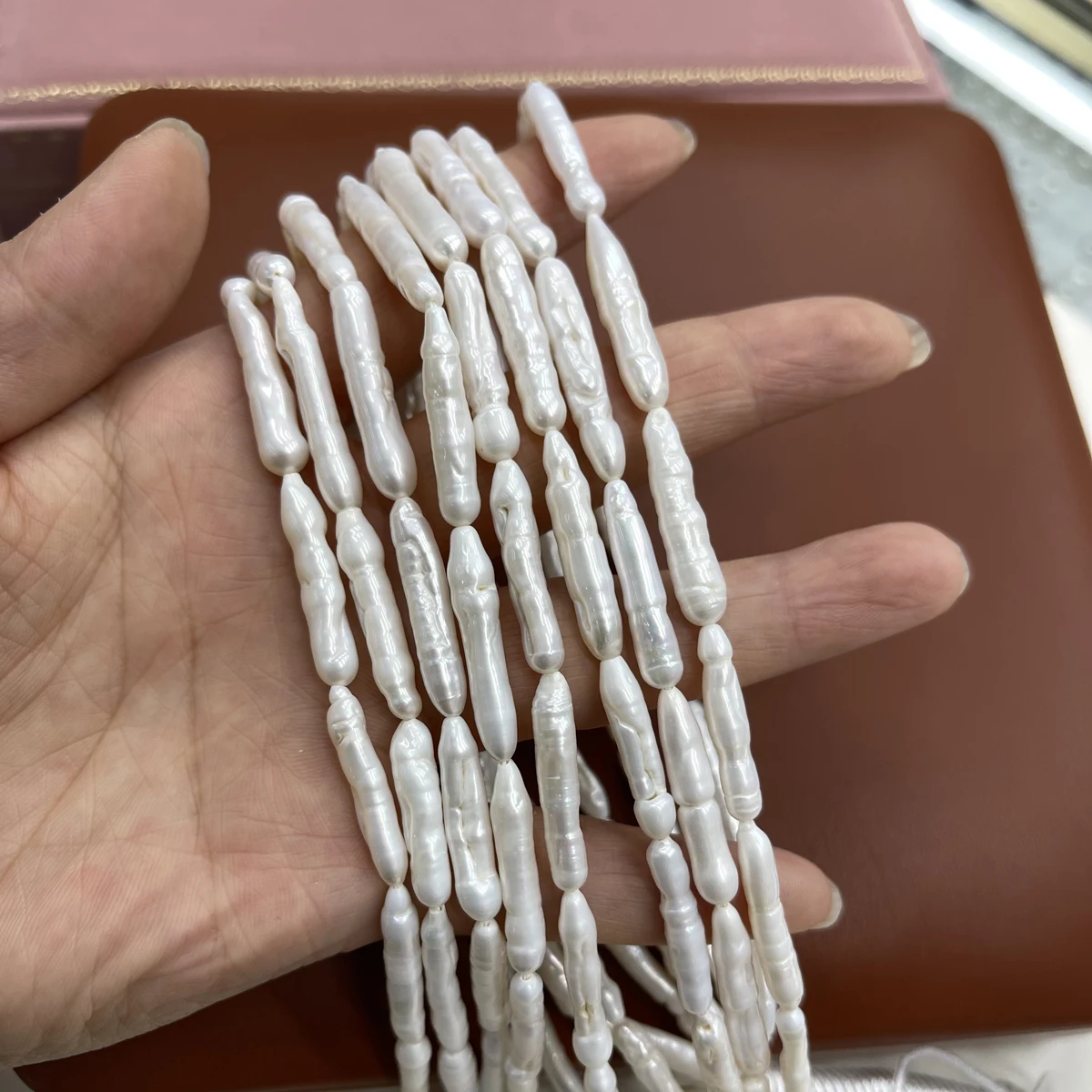 Natural Freshwater Pearl 6x20-25mm Rectangular Silver Sparkly for Jewelry Making DIY Necklace Earring Bracelet Accessory Gift
Natural Freshwater Pearl 6x20-25mm Rectangular Silver Sparkly for Jewelry Making DIY Necklace Earring Bracelet Accessory Gift