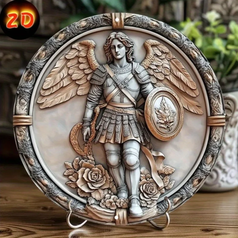 Archangel St. Michael Round Aluminum Metal Sign - Retro Style Decorative Plaque, 2D Aluminum Painting Ornaments, Wall Decoration
Archangel St. Michael Round Aluminum Metal Sign - Retro Style Decorative Plaque, 2D Aluminum Painting Ornaments, Wall Decoration