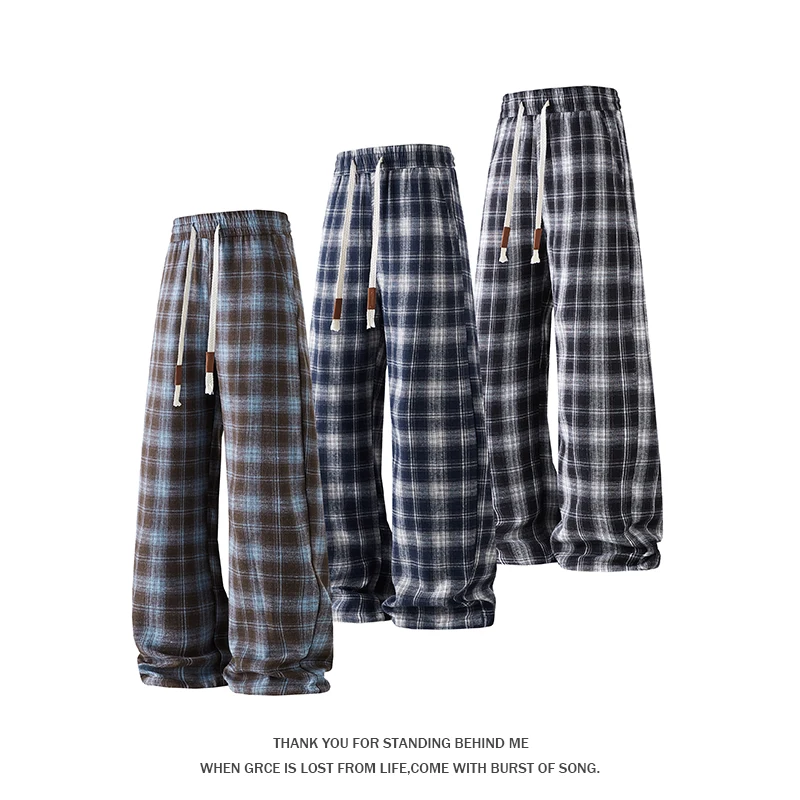 2026 New Plaid Pants for Men's Spring Summer Loose and Relaxed Lazy Plaid Pants Wide-leg Slightly Straight Pants Casual Trousers
2026 New Plaid Pants for Men's Spring Summer Loose and Relaxed Lazy Plaid Pants Wide-leg Slightly Straight Pants Casual Trousers