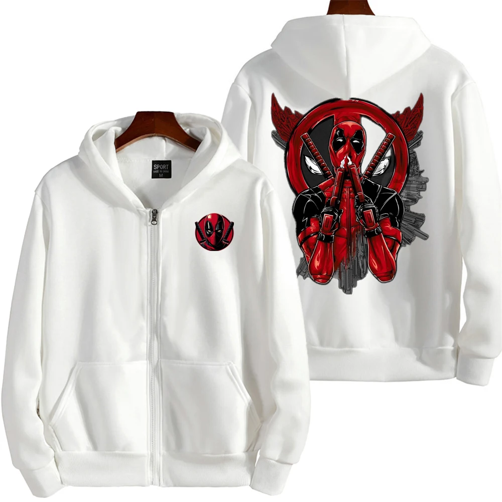 Весенне-осенняя мужская новая спортивная толстовка на молнии с капюшоном Marvel Deadpool для отдыха, женская уличная модная куртка-пальто
Весенне-осенняя мужская новая спортивная толстовка на молнии с капюшоном Marvel Deadpool для отдыха, женская уличная модная куртка-пальто