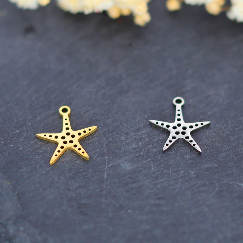 3pcs Mini Starfish Charms diy Accessories Stainless Steel Charms for Jewelry Making Necklace Bracelets Earrings Pendant Supplies
3pcs Mini Starfish Charms diy Accessories Stainless Steel Charms for Jewelry Making Necklace Bracelets Earrings Pendant Supplies