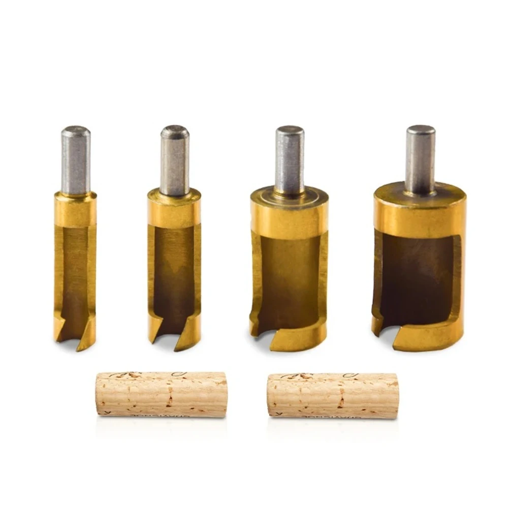 4pcs Set Barrel Cork Drill Bit Titanium Coated Wood Plug Cutter Drill 6/8/13/16mm Bored Hole Tenon Drills Woodworking Tools
4pcs Set Barrel Cork Drill Bit Titanium Coated Wood Plug Cutter Drill 6/8/13/16mm Bored Hole Tenon Drills Woodworking Tools