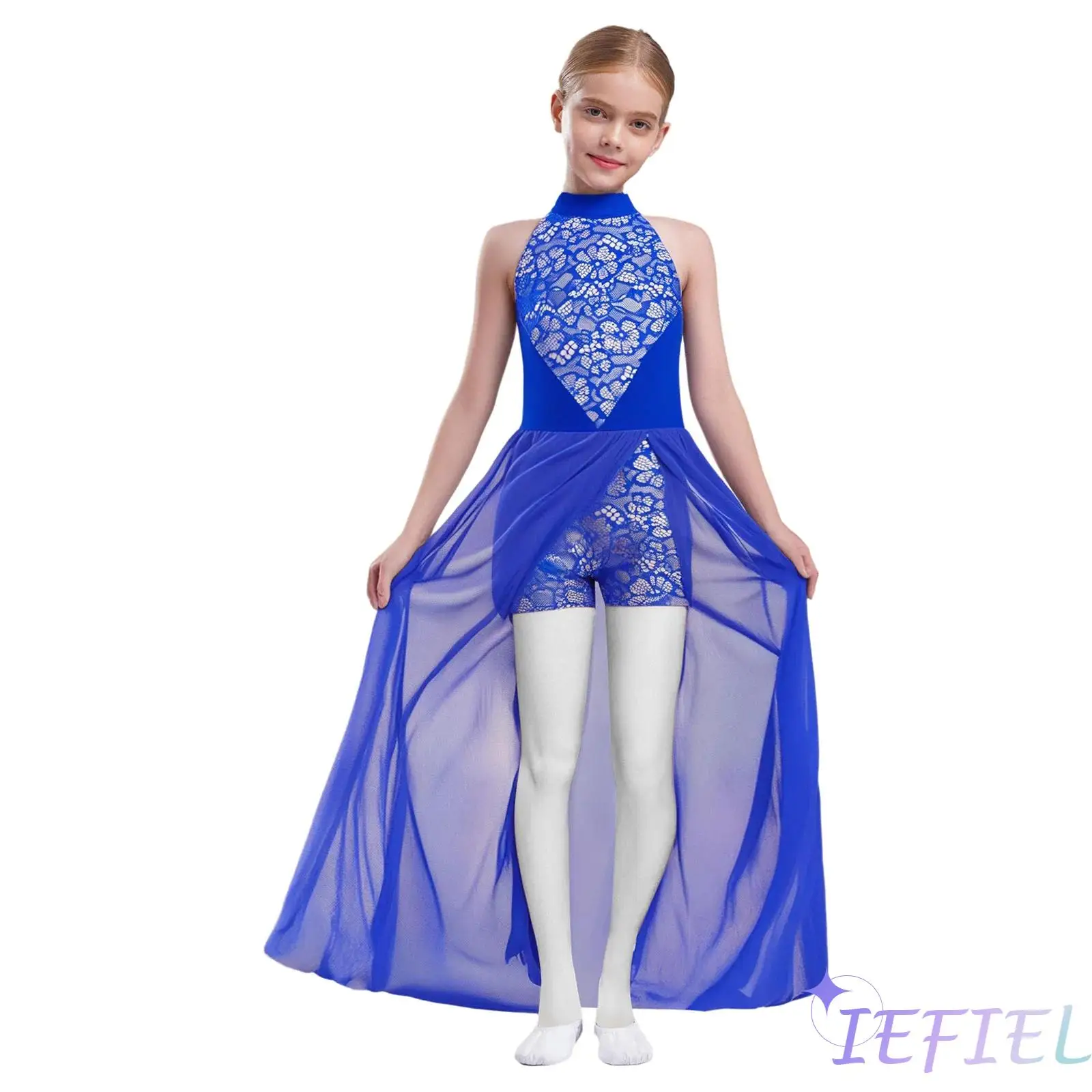 Girls Lyrical Dance Dress Halter Sleeveless Back Cut Press Buttons Leotard Jumpsuit for Modern Dance Competitions Dance Class
Girls Lyrical Dance Dress Halter Sleeveless Back Cut Press Buttons Leotard Jumpsuit for Modern Dance Competitions Dance Class
