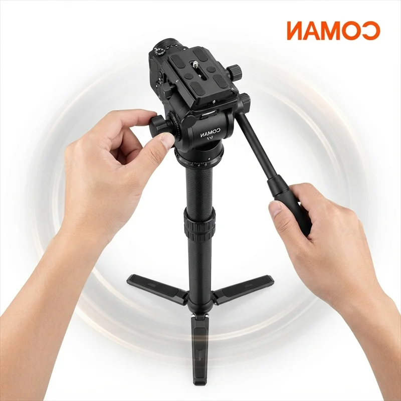 COMAN MT25V1 Carbon Fiber DSLR Monopod With Video Hydraulic Camera and Arca Quick Support P Fluid Tripod Release
COMAN MT25V1 Carbon Fiber DSLR Monopod With Video Hydraulic Camera and Arca Quick Support P Fluid Tripod Release