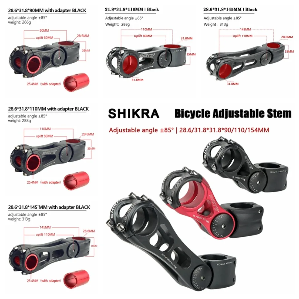 Stem Riser Power Bicycle Handlebar Stem Aluminum Alloy Folding Bicycle Handlebar Adjustable Stem Adapter Black/Red
Stem Riser Power Bicycle Handlebar Stem Aluminum Alloy Folding Bicycle Handlebar Adjustable Stem Adapter Black/Red