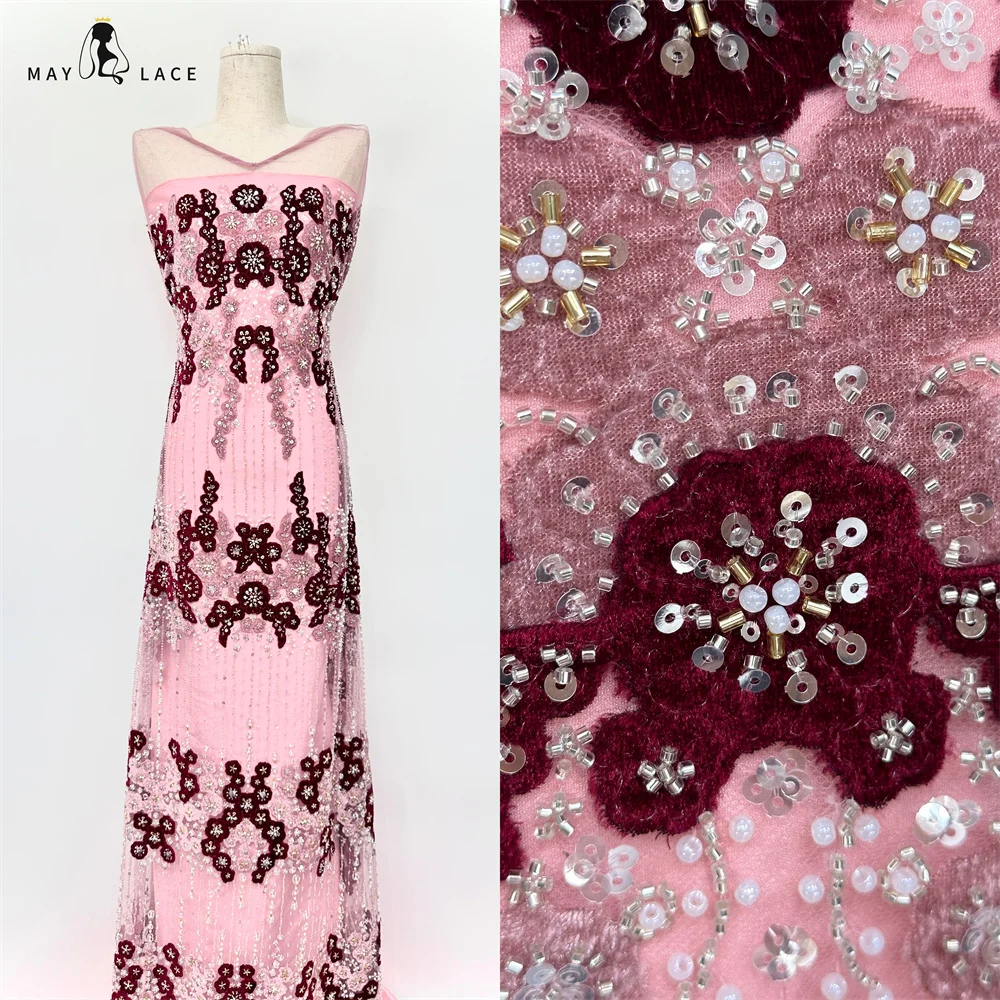 Beautiful Nigerian Sequins Party Lace African Beads Lace Fabric 2026 High Quality 5Yards African French Velvet Net Lace Wedding
Beautiful Nigerian Sequins Party Lace African Beads Lace Fabric 2026 High Quality 5Yards African French Velvet Net Lace Wedding